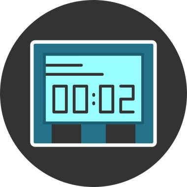 Saat. Web simgesi basit illüstrasyon 