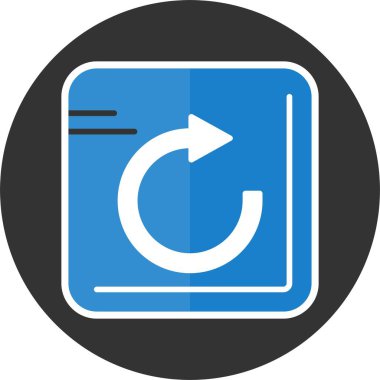 Geri al. Web simgesi basit illüstrasyon