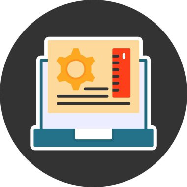 Geliştirme Simgesi, Renkli Vektör İllüstrasyonu