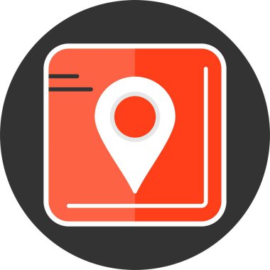 GPS web simgesi, basit illüstrasyon