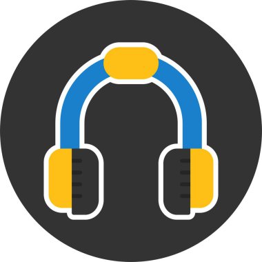 kulaklık simgesi vektör illüstrasyonu 