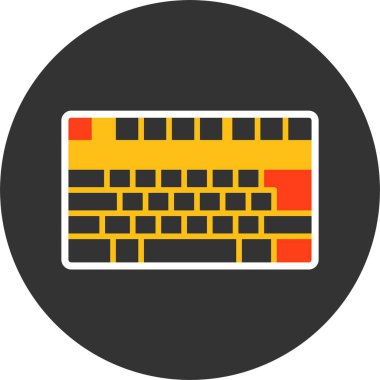 Klavye modern simgesinin vektör illüstrasyonu    