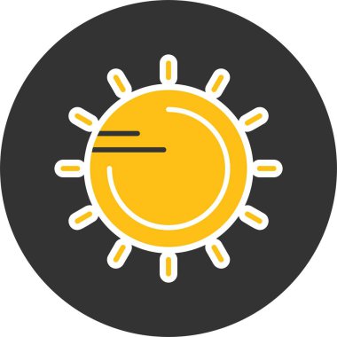Güneş. Web simgesi basit illüstrasyon