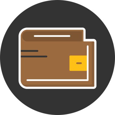 cüzdan web simgesi basit illüstrasyon