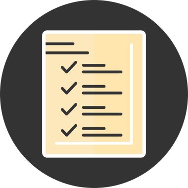 Liste. Web simgesi basit illüstrasyon