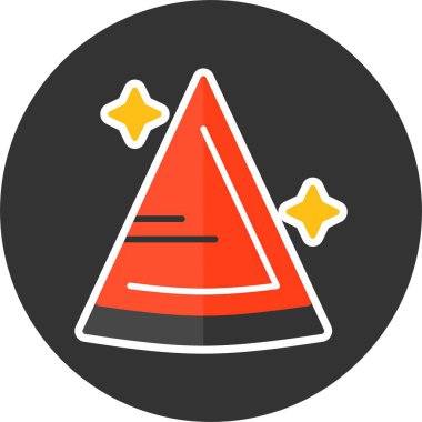 parti şapka simge vektör çizim  