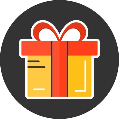 Hediye kutusu izole edilmiş simge, hediye kutusu vektör sembolü 