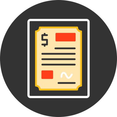 Sözleşme simgesi beyazda izole edildi