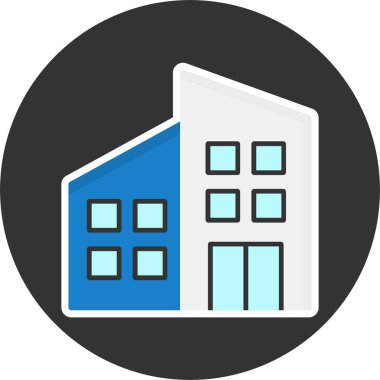 Bina. Web simgesi basit illüstrasyon 