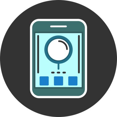 akıllı telefon simgesi, vektör illüstrasyonu basit tasarım