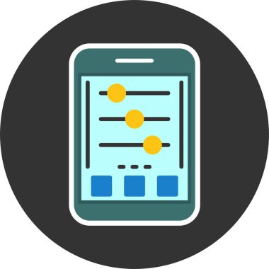 akıllı telefon simgesi, vektör illüstrasyonu basit tasarım