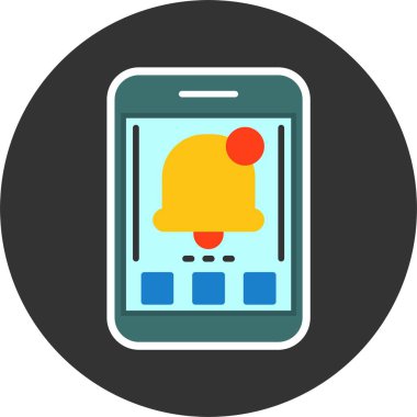 Bildirim web simgesi, basit illüstrasyon