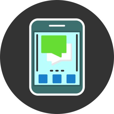 akıllı telefon simgesi, vektör illüstrasyonu basit tasarım