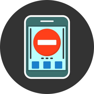 akıllı telefon simgesi, vektör illüstrasyonu basit tasarım