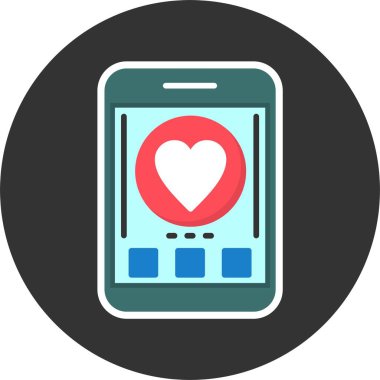 akıllı telefon simgesi, vektör illüstrasyonu basit tasarım