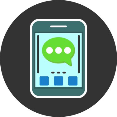 Konuş. Web simgesi vektör illüstrasyonu 