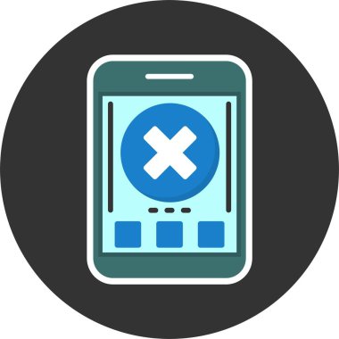 akıllı telefon simgesi, vektör illüstrasyonu basit tasarım