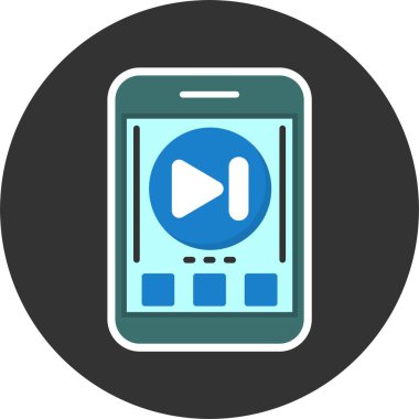 akıllı telefon simgesi, vektör illüstrasyonu basit tasarım