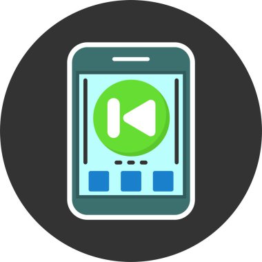 akıllı telefon simgesi, vektör illüstrasyonu basit tasarım