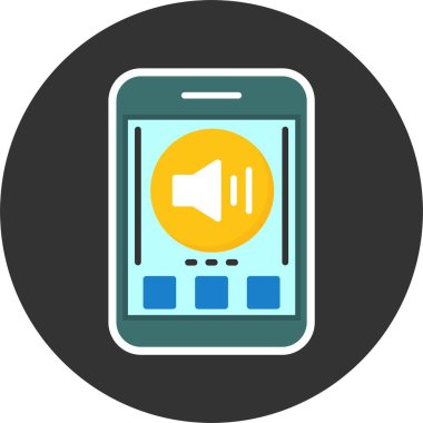 Hoparlör simgesi, vektör illüstrasyonu 