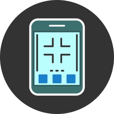 akıllı telefon simgesi, vektör illüstrasyonu basit tasarım