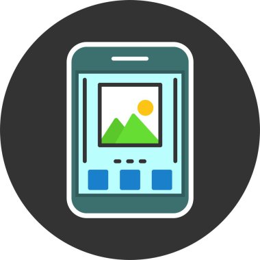 akıllı telefon simgesi, vektör illüstrasyonu basit tasarım