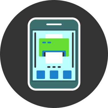 akıllı telefon simgesi, vektör illüstrasyonu basit tasarım