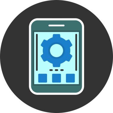 akıllı telefon simgesi, vektör illüstrasyonu basit tasarım