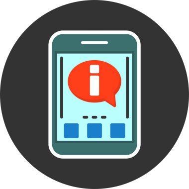 akıllı telefon simgesi, vektör illüstrasyonu basit tasarım