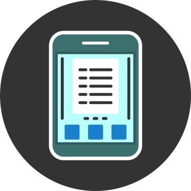 Liste. Web simgesi basit illüstrasyon