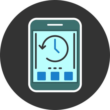 akıllı telefon simgesi, vektör illüstrasyonu basit tasarım