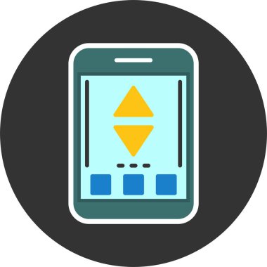 akıllı telefon simgesi, vektör illüstrasyonu basit tasarım