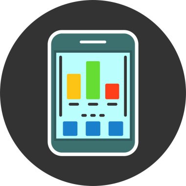 analitik grafik veri simgesi vektör illüstrasyonu