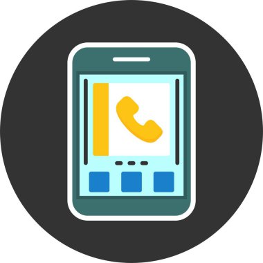 akıllı telefon simgesi, vektör illüstrasyonu basit tasarım