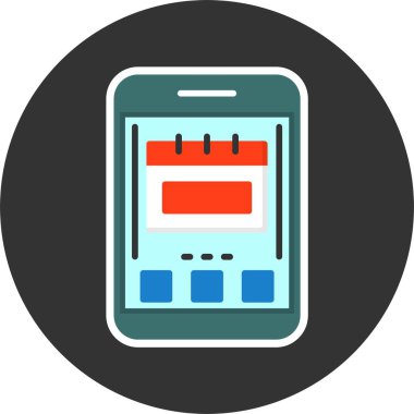 Takvim web simgesi, vektör çizim 