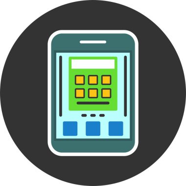 Hesap makinesi. Web simgesi basit illüstrasyon 
