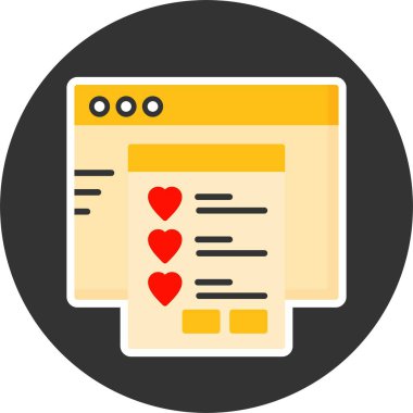 İstek Listesi Web Simgesi, Basit İllüstrasyon