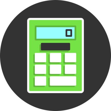 Hesap makinesi. Web simgesi basit illüstrasyon 