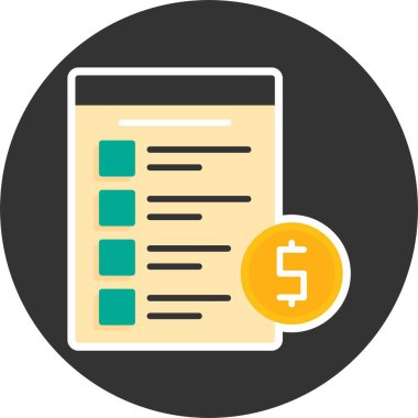 Bütçe web simgesi vektör illüstrasyonu 