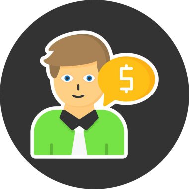 İş adamı simgesi vektör illüstrasyonu