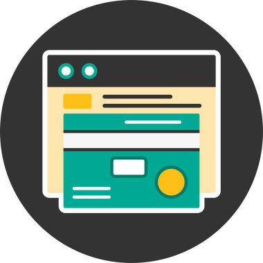Mobil Bankacılık Web simgesi basit illüstrasyon