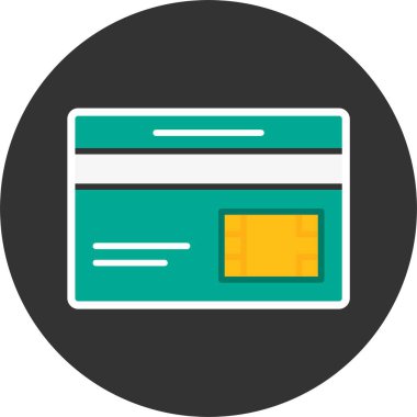 Çip Kartı Web Simgesi, Basit Resimler