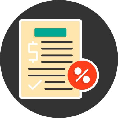 Vergilendirme Web Simgesi, Basit İllüstrasyon