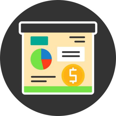 Vergi planlama simgesi vektör illüstrasyonu 