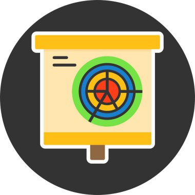 Pasta çizelgesi simgesi, vektör illüstrasyonu