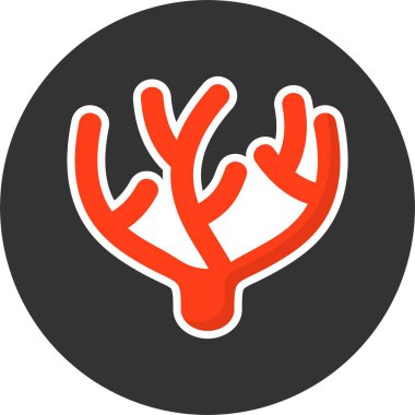 Mercan Web simgesi vektör illüstrasyonu 