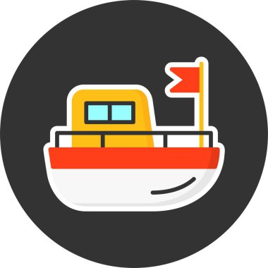 Tekne. Web simgesi basit illüstrasyon 
