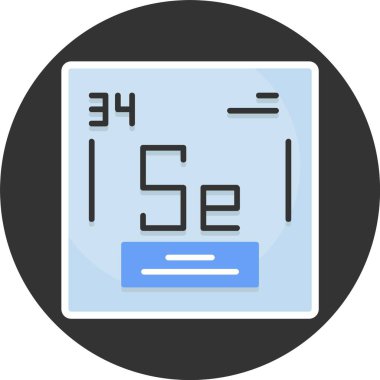 Selenyum web simgesi vektör illüstrasyonu