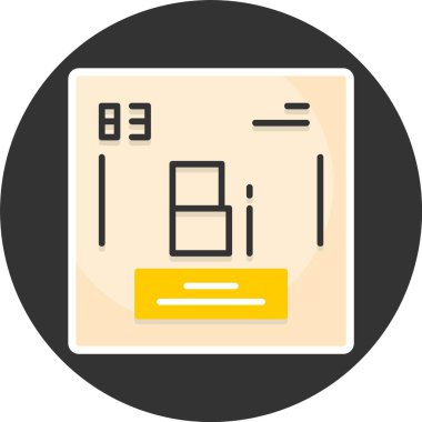 Bismuth web simgesi vektör illüstrasyonu