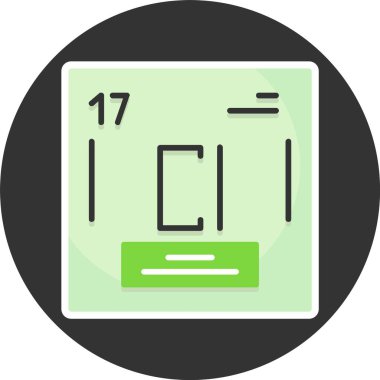 Klor ağ simgesi vektör illüstrasyonu